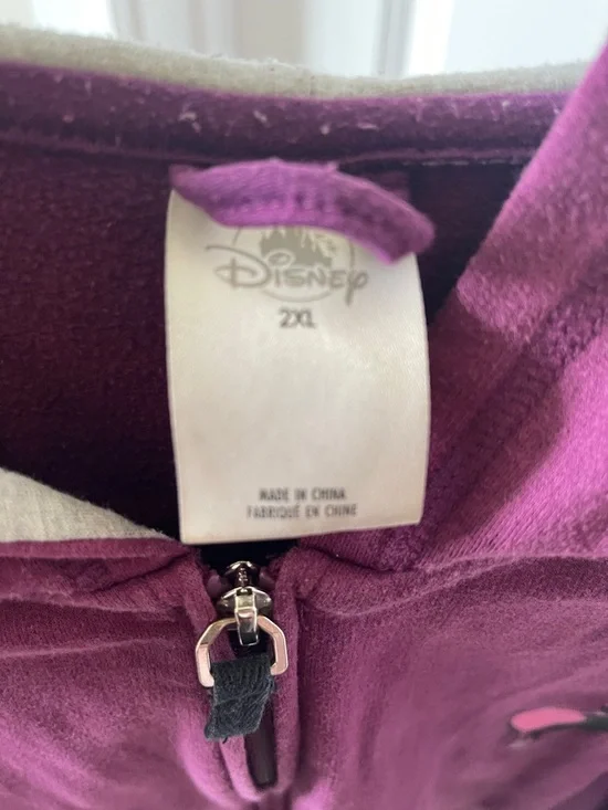 Disney Plum Zip Hoodie with Front Zipper - Picture 2 of 4